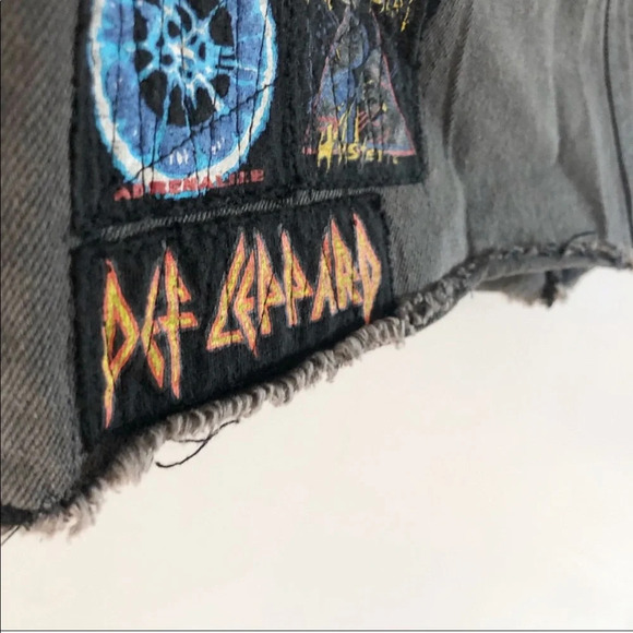 Def Leopard Denim Micro Skirt Mini Skirt Junk Food Festival Concert XS 3 2 - Picture 8 of 8